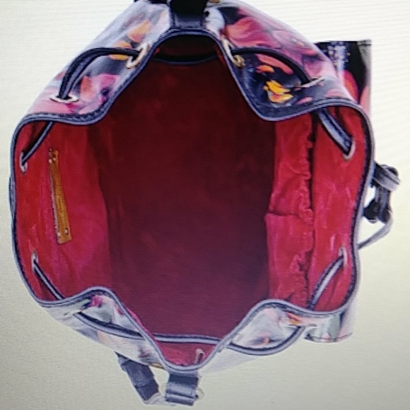 Patricia Nash Leather Drawstring Bucket Bag +pouch - Picture 3 of 15